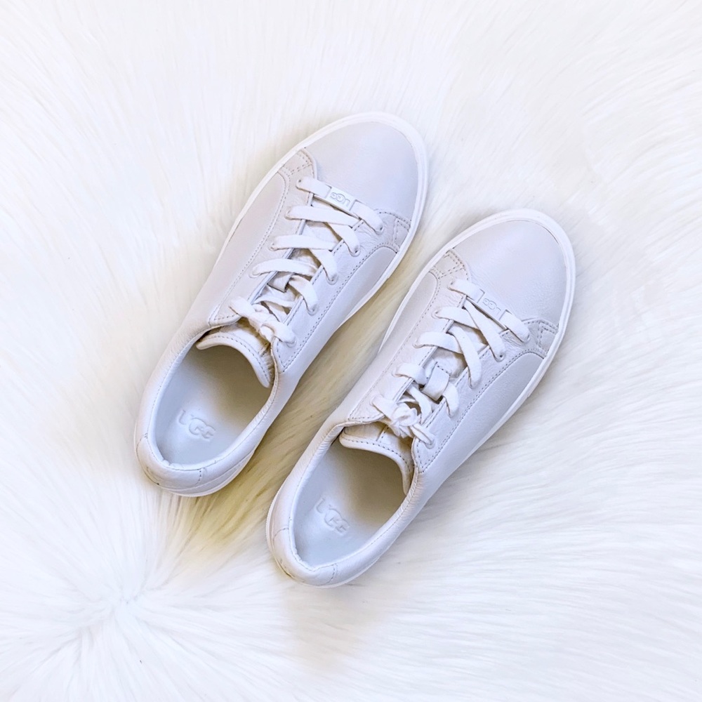 UGG Zilo White Leather Sneakers - Picture 2 of 7